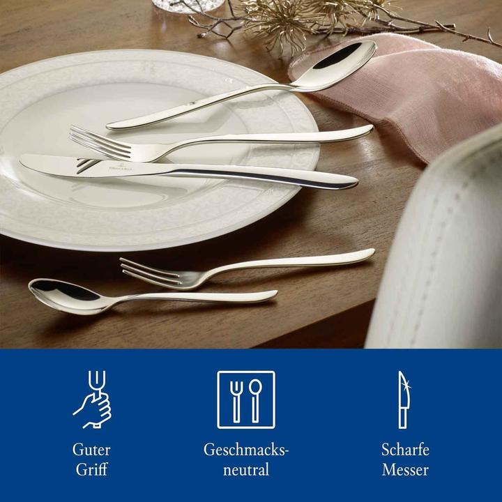 Actual product image Villeroy & Boch SoftWave Tafelbesteck für 12 Personen (60 Piece, Cutlery set)