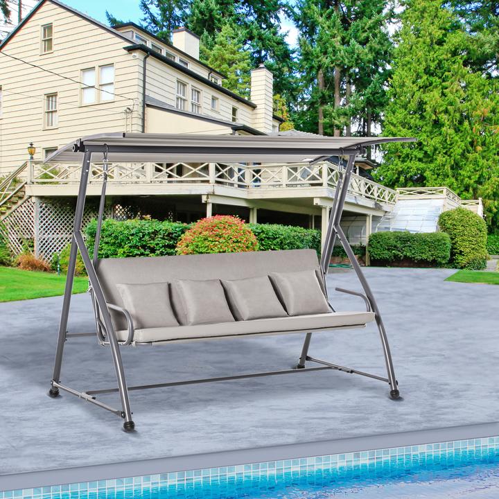 Image du produit Outsunny Balancelle hollywoodienne réglable en couchette