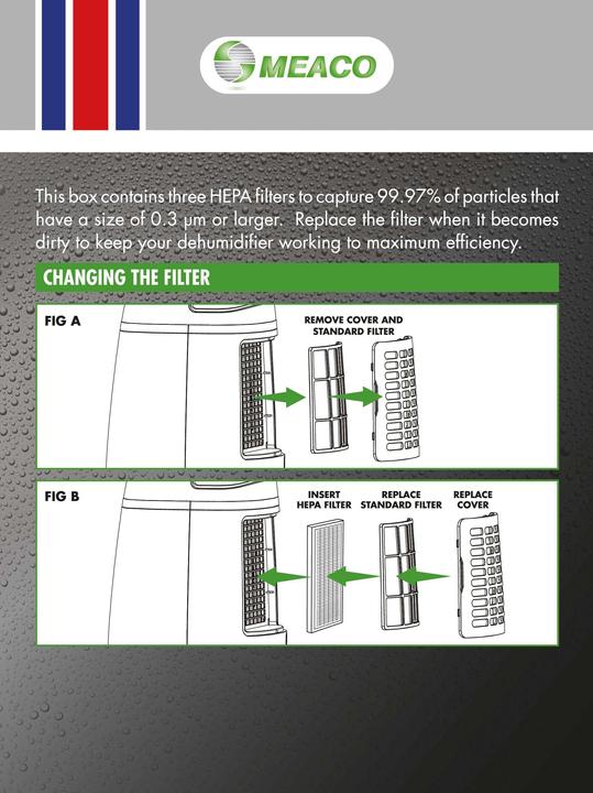 Actual product image Meaco Hepa Filter 3-pack of 12L Low Energy (3 x)