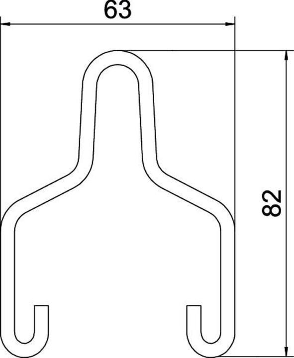 Actual product image OBO Bettermann AHB 50 D4 FT suspension bracket for AZK 50 and LTS 50 St F 6066505