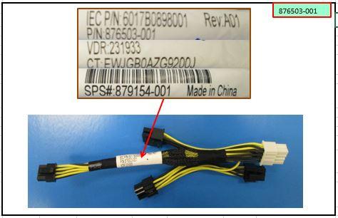 Actual product image HPE Graphic Card Power Cable Kit