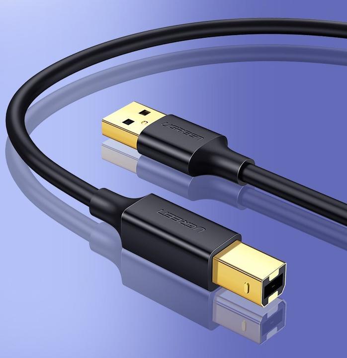 Productafbeelding Ugreen USB Type B printerkabel (mannetje) - USB 2.0 (mannetje) 480 Mbps 1,5 m zwart (US135 10350) (1.50 m, USB 2.0)