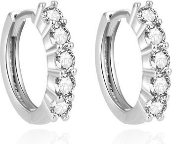 Actual product image Beneto Timeless hoop earrings with zirconia AGUC1534