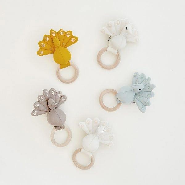 Immagine prodotto Cam Cam Copenhagen Confezione regalo Mussola e sonaglio grigio pavone Wave