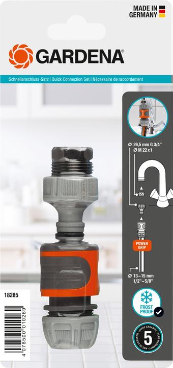Produktbild Gardena Schnellanschluss-Satz (Geräteadapter, 406.40 mm)