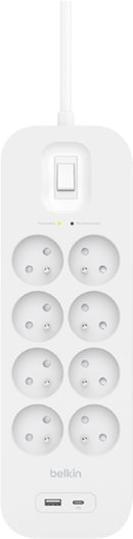 Belkin Surge protection with USB C 8 outlet (8 x, CEE 7/5, 2 m)