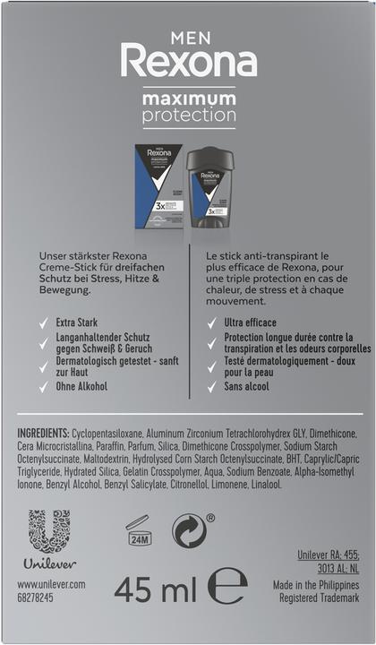 Actual product image Rexona maximum protection (Crème, 45 ml)