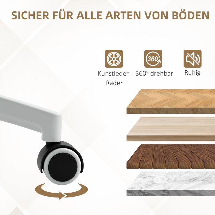 Immagine prodotto Swisshandel24 Bürostuhl mit Kippfunktion, gepolstert Schreibtischstuhl höhenverstellbar Weiss