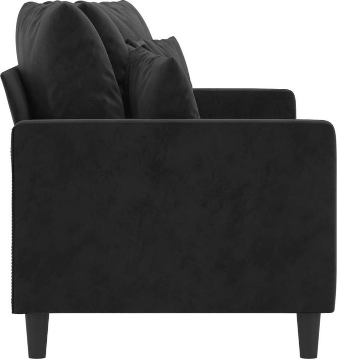 Produktbild VidaXL 2-Sitzer-Sofa Schwarz 140 cm Samt,Farbe: Schwarz,Material (2-Sitzer)