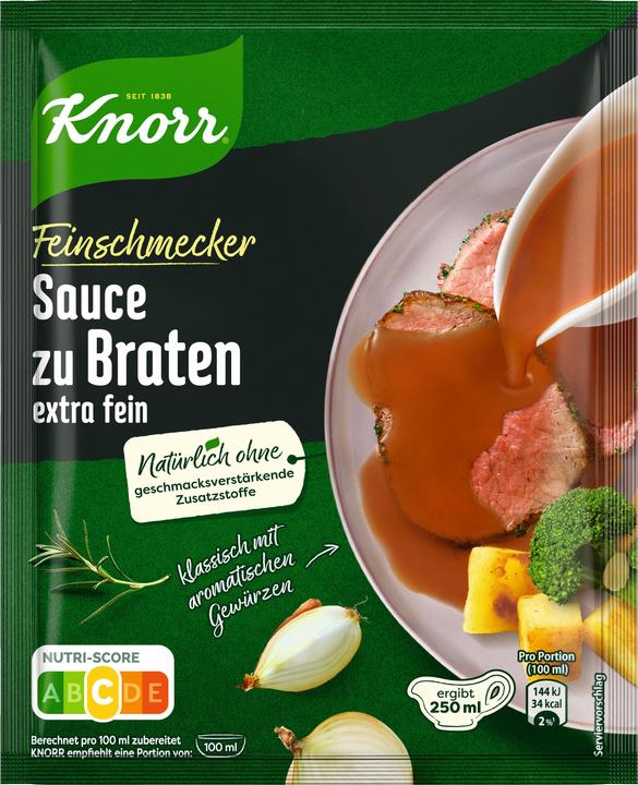 Produktbild Knorr Feinschmecker Sauce zu Braten extra fein ergibt 250 ml (23 g)