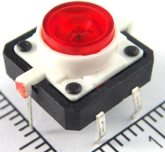 Immagine prodotto Play-Zone Interruttore a circuito 12 x 12 X 7 mm con LED rosso