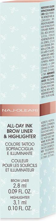 Actual product image Naj Oleari NAJ-OLEARI Brow Liner & Illuminating Makeup Cilia 02 Chestnut (Brown)
