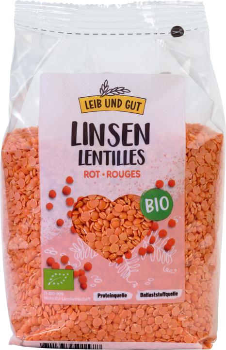 Produktbild Leib und Gut Bio Linsen rot 500 g (500 g)