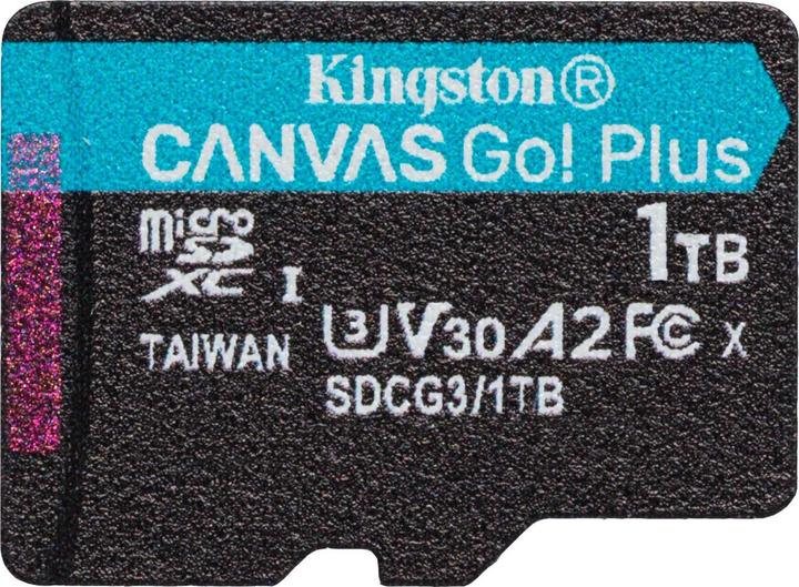Actual product image Kingston Canvas Go Plus (1000 GB, microSDXC, U3, UHS-I)