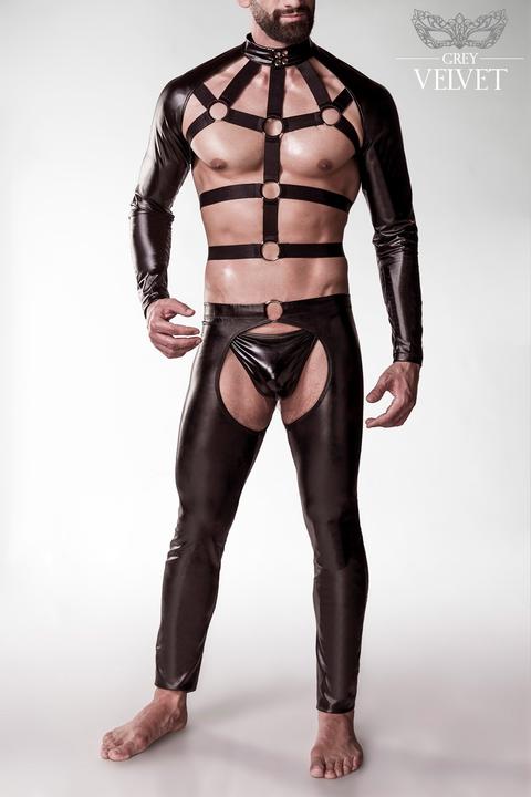 Actual product image Grey Velvet 3-piece bolero set (XXL)