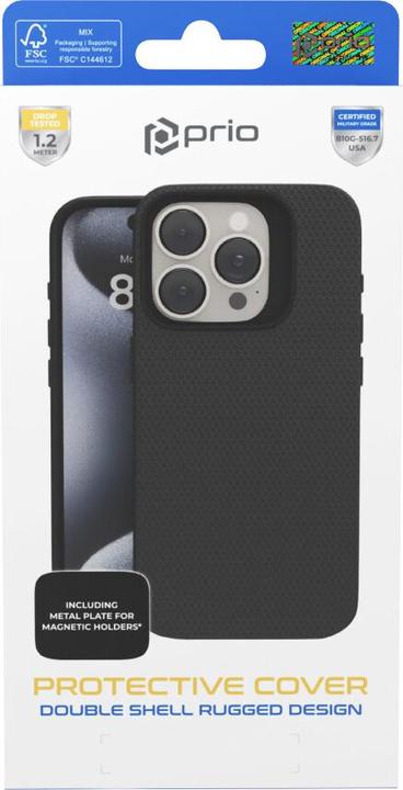 Produktbild prio Schutzhülle für iPhone 12 mini (5,4 Zoll) schwarz (Apple iPhone 12 mini)