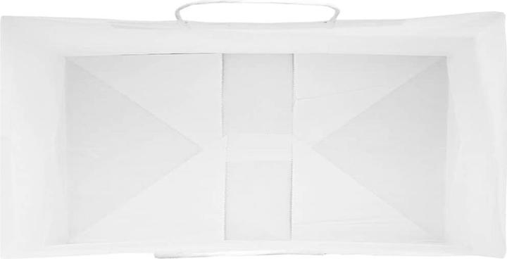 Produktbild VidaXL Kraftpapiertüten 250 Stk. mit Henkel Weiss 21x11x36 cm Papiertüte (Geschenktüte, 250 x)