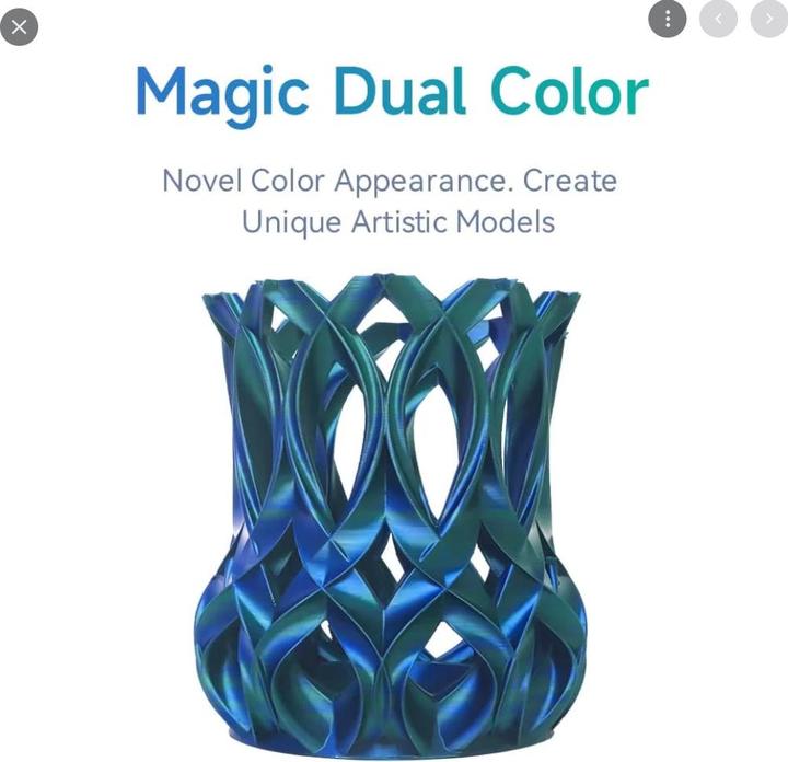 Actual product image eSUN eSilk Magic-PLA (PLA, 1.75 mm, 1000 g, Blue)