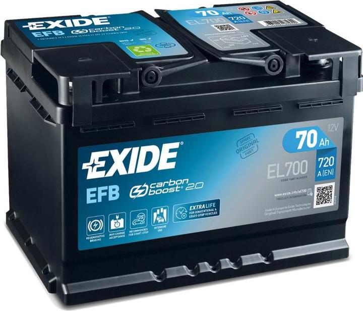 Exide Start-Stop EFB (12 V, 70 Ah, 720 A)