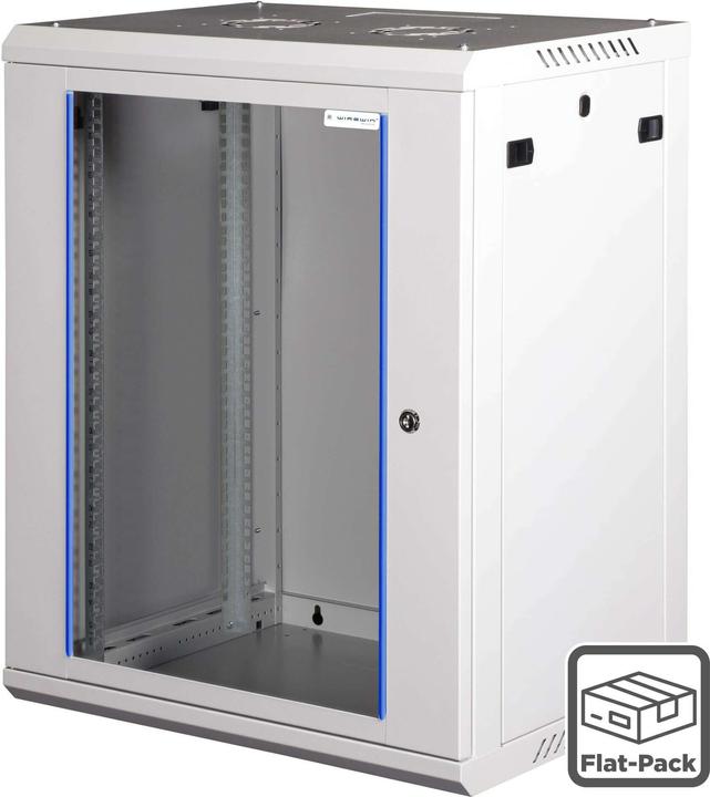 Wirewin 19/ Wandschrank, einteilig, Pro 3nd Generation, Flat-Pack, 600x450mm, hellgrau (10.86 HE, 19 Zoll Rack)