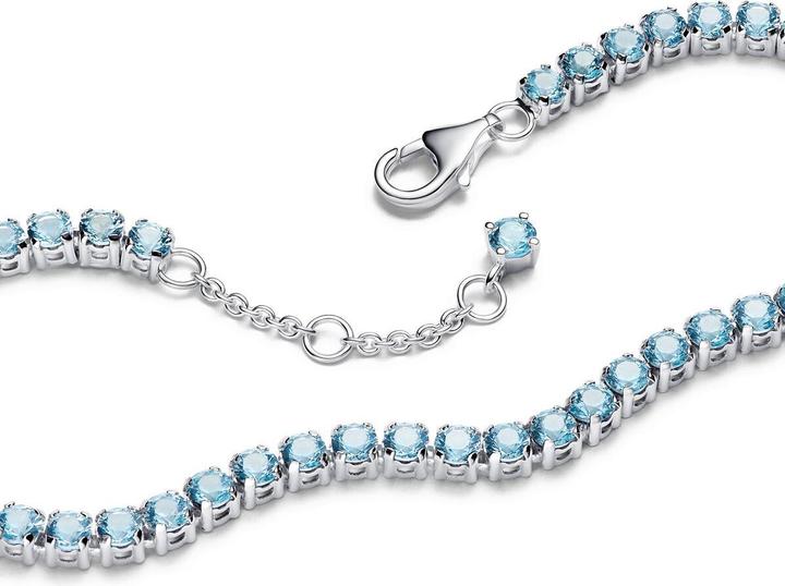 Immagine prodotto Pandora Bracciale Tennis Azzurro Scintillante (18 cm, Argento 925)