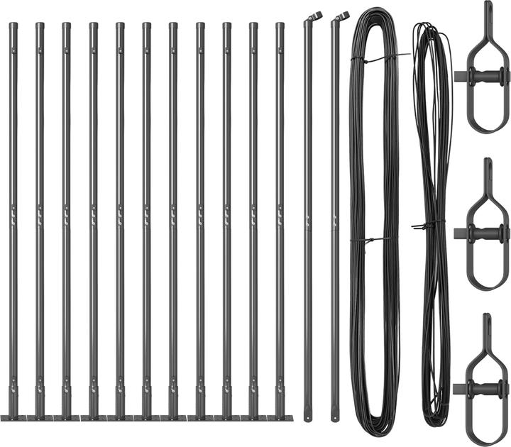 Image du produit VidaXL Kit de poteaux de clôture 26 pièces Gris Béton 3,2 x 3,2 x 78,5 cm