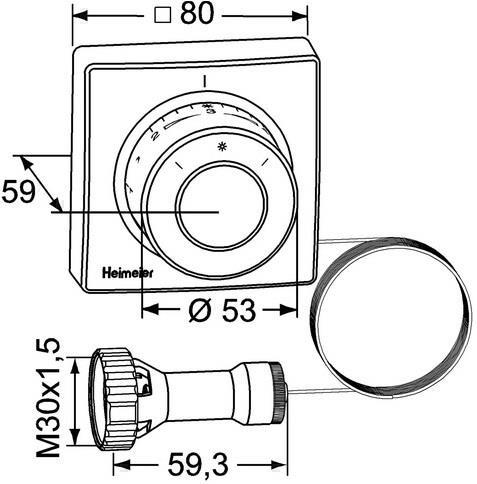 Actual product image Heimeier Thermostatic head F