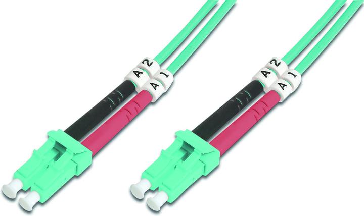 Produktbild Digitus LWL Patchkabel LC zu LC Multimode 50/125 m Duplex Länge 7m Klasse OM3 (UTP, CAT6, 7 m)