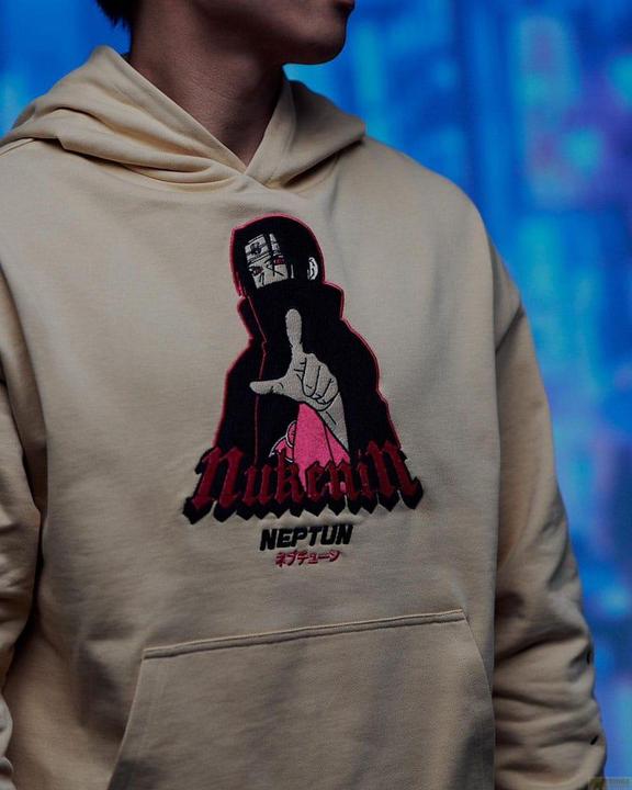 Immagine prodotto Maglia con cappuccio Naruto Shippuden Graphic Beige (S) (S)