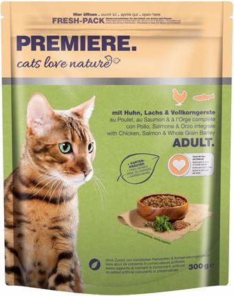 Actual product image Premiere cats love nature Adult chicken salmon and wholemeal barley (Adult, 300 g)