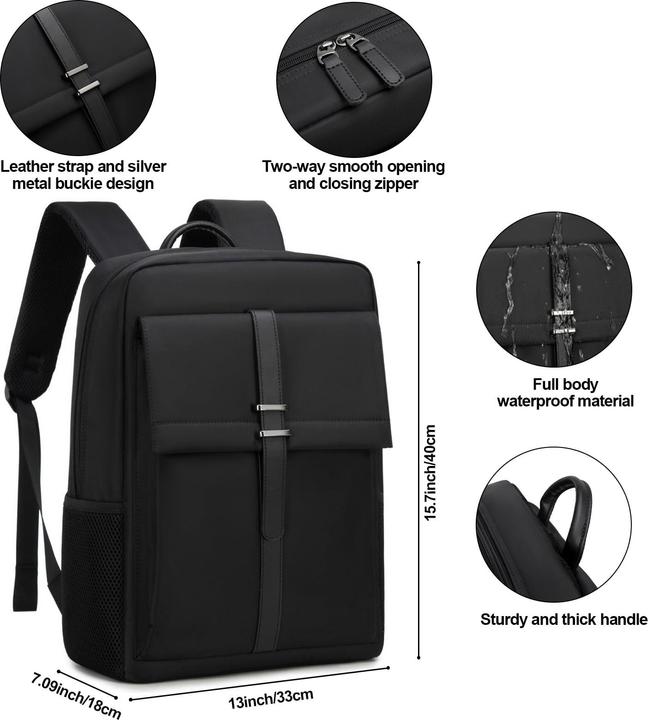 Immagine prodotto Only-Bags.Store Zaino zaino laptop, zaino scuola impermeabile con scomparto per laptop daypack per lavoro business (24 l)