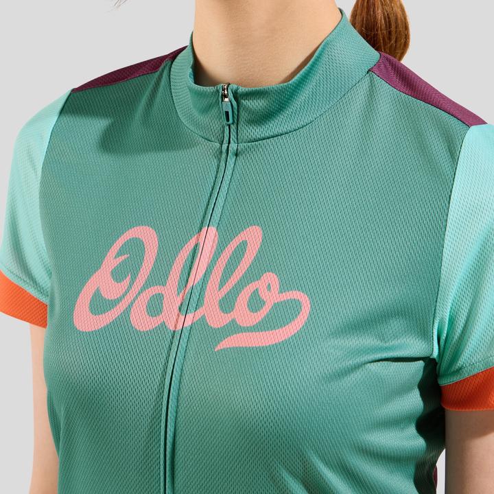 Image du produit Odlo T-shirt s/u collar s/s full zip ESSENTIAL PRINT (L)