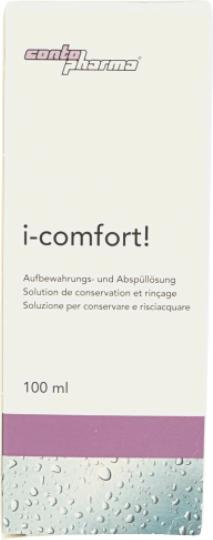 Actual product image Contopharm Storage and rinsing solution i-comfort! i-comfort! (Saline solution Lens solution, 100 ml)