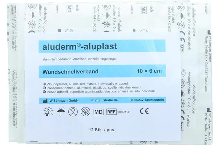 Nährwerte und Zutaten Aluderm ® Verbandkasten Nachfüllset Verbandkasten nach DIN 13164 13157 13169 10 x 6 cm (B x H) 8 St./Pack. (12 x)