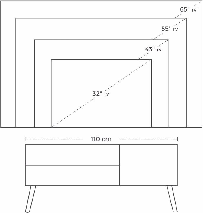 Actual product image Vasagle Bianca (110 x 40 x 49 cm)