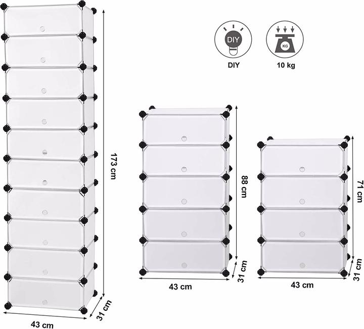 Actual product image Songmics Quadro (43 x 31 x 173 cm)