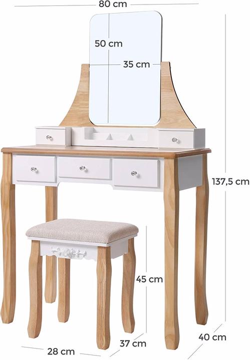 Actual product image Vasagle Dressing Table (80 x 40 x 137.5 cm)