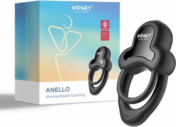 Produktbild Honey Play Box Anello Vibrating Double Cock Ring Black