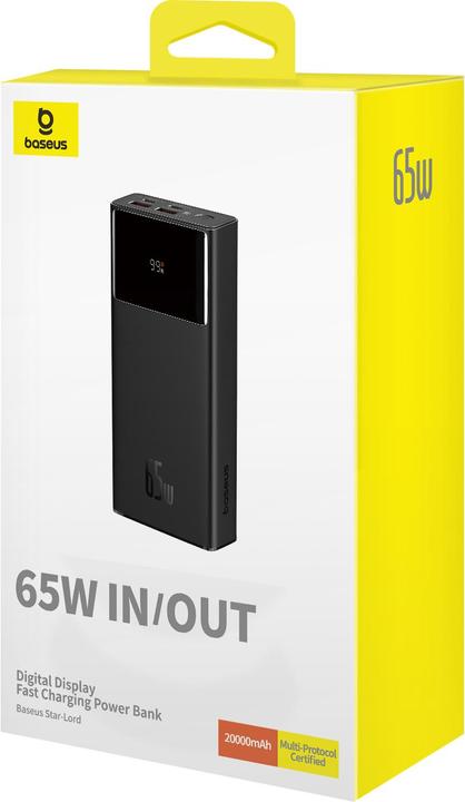 Actual product image Baseus Star-Lord (20000 mAh, 65 W, 74 Wh)