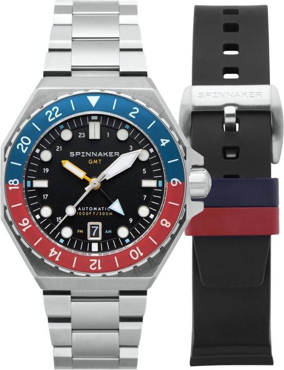 Spinnaker SP-5119-44 Dumas Automatik GMT Herrenuhr 44mm 30ATM (Taucheruhr, 44 mm)