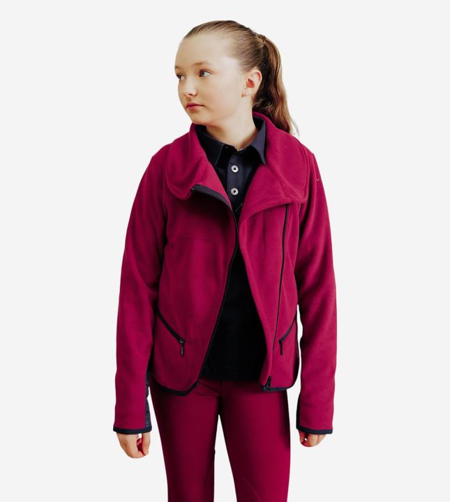 Immagine prodotto Fouganza Pile da equitazione per bambini 100 - Viola/Ciliegia (128)