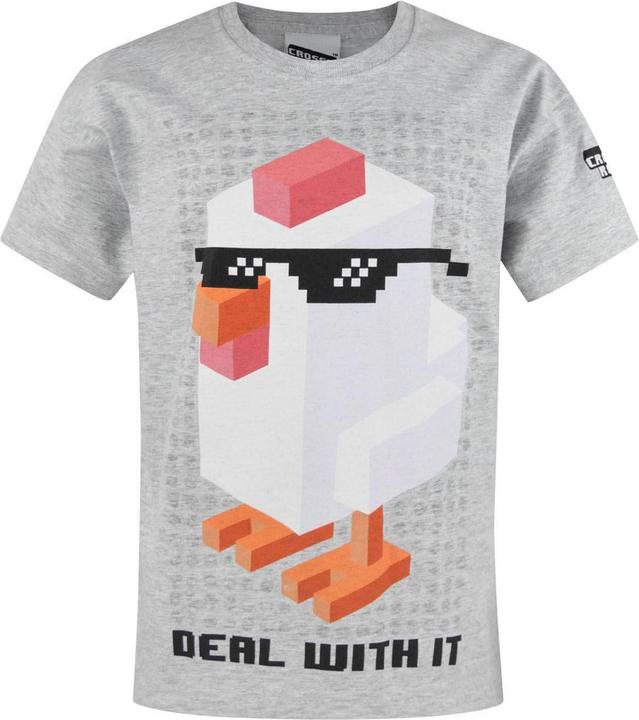 Crossy Road Jungen Official Deal With It Kurzarm TShirt