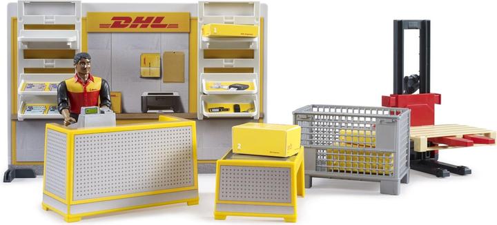Produktbild Bruder DHL Shop mit Handhubstapler