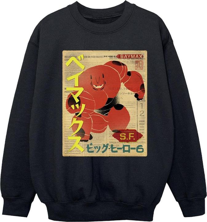 Disney Big Hero 6 Baymax Baymax Newspaper Sweatshirt Mädchen