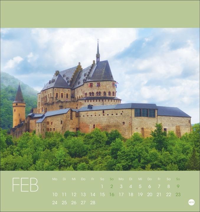 Produktbild Heye Luxemburg Postkartenkalender 2025 (16 x 17 cm, Harter Einband)