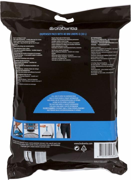 Actual product image Brabantia PerfectFit bin liner type O 30 L, 40 pcs. (40 x, 30 l)