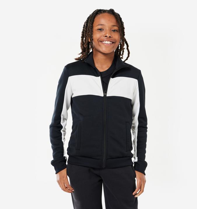 Decathlon Trainingsjacke Trainingsanzug Kinder - schwarz/weiss