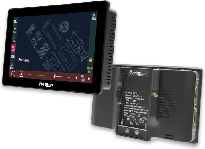 Immagine prodotto Portkeys Monitor touchscreen LH5P II da 5,5 pollici 4K HDMI (5.50", 4K)