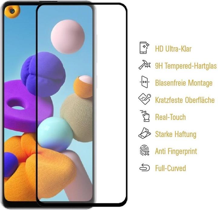 Actual product image Protectorking 6x real tempered 9H armoured glass 3D CLEAR (6 Piece, Samsung Galaxy A21s)