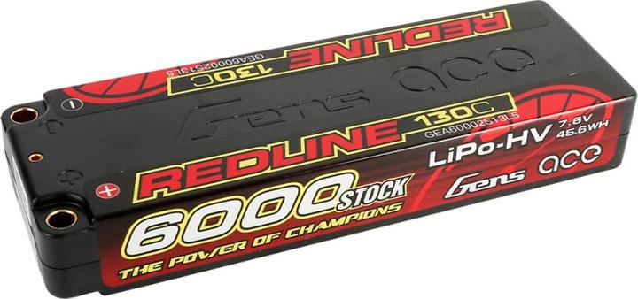 Produktbild Gens Ace RC-Akku LiHV 6000 mAh 7.6 V 130C 2S2P Redline Series (7.60 V, 6000 mAh)